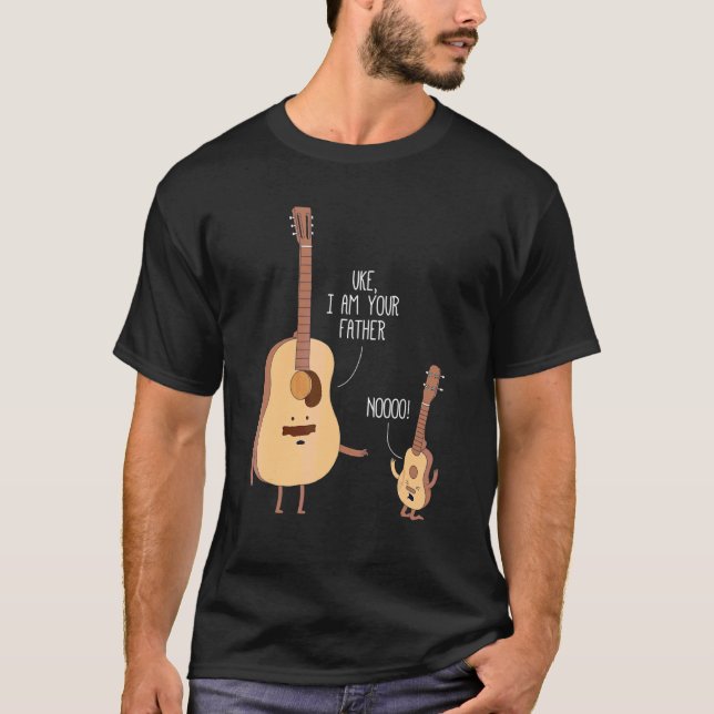 Cute Uke I Am Your Father  Ukulele Guitar Music T-Shirt (Front)