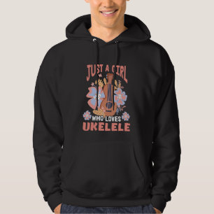 Cute Ukulele Girl Hawaii Music Little Guitar Uke Hoodie