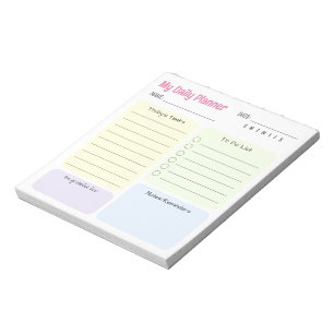Cute Undated Daily Planner Notepad
