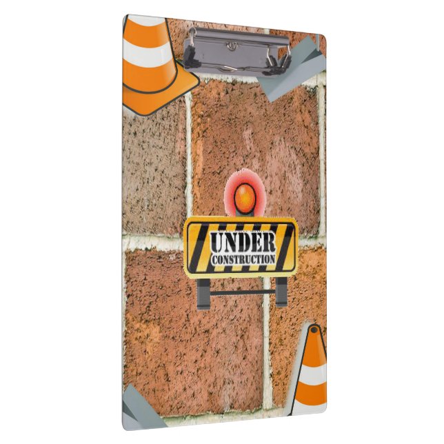 Cute Under Construction Clipboard  (Right)