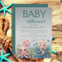 Cute Under Sea Mermaid Octopus Fish Baby Shower
