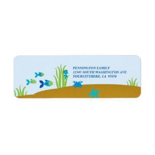 Cute under the sea avery address label