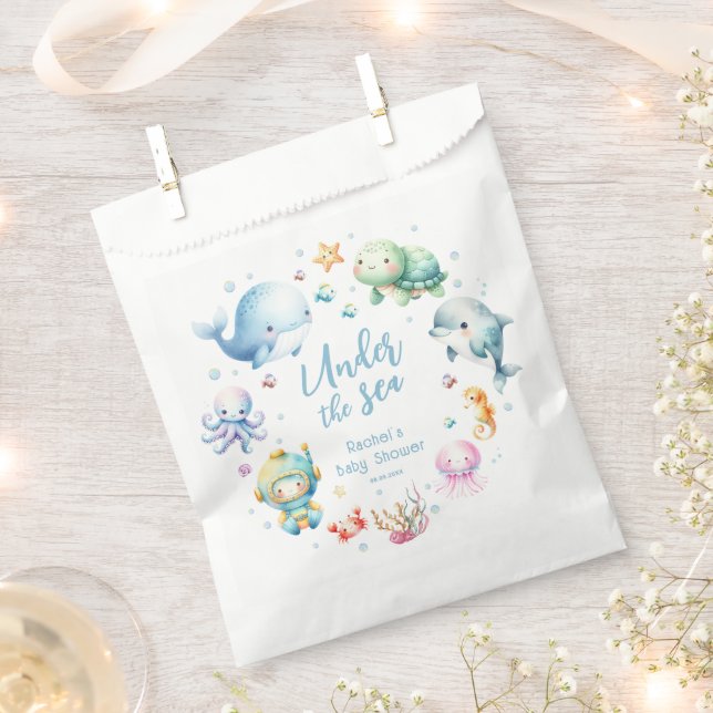 Cute Under the Sea Baby Shower Favour Bags (Clipped)