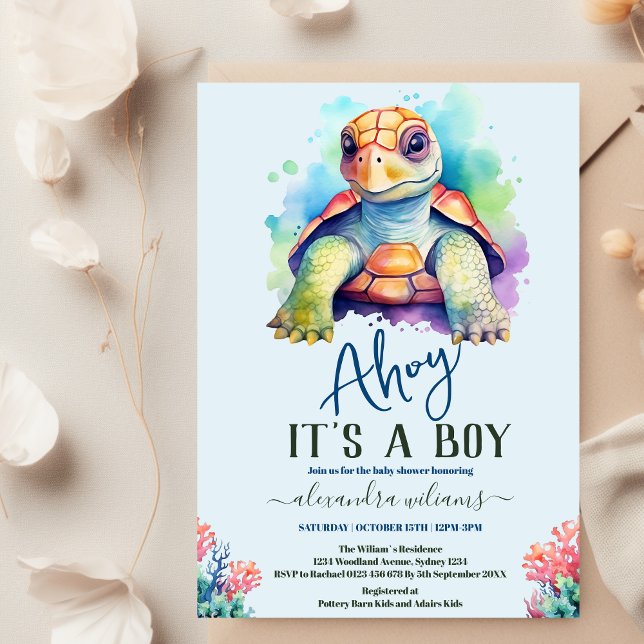 Cute Under the Sea Baby Shower Invitation (Creator Uploaded)