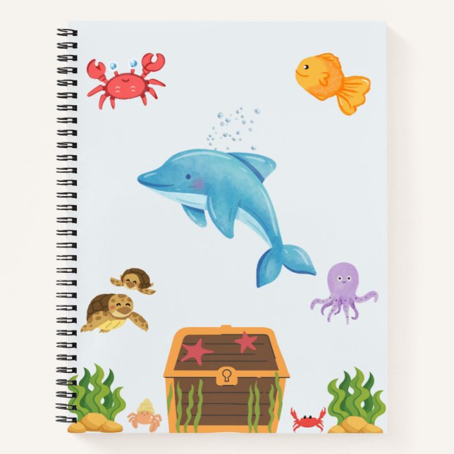 Cute Under the Sea Collection Notebook (Front)