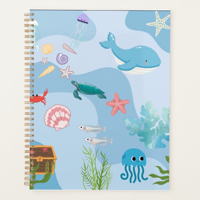 Cute Under the Sea Friends-under water theme  Planner (Front)