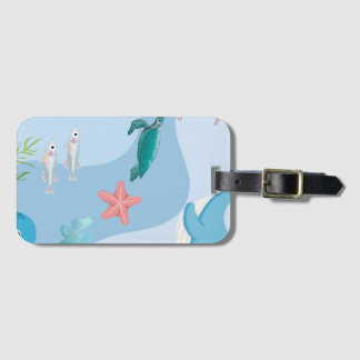 Cute Under the Sea Friends-underwater theme Luggage Tag