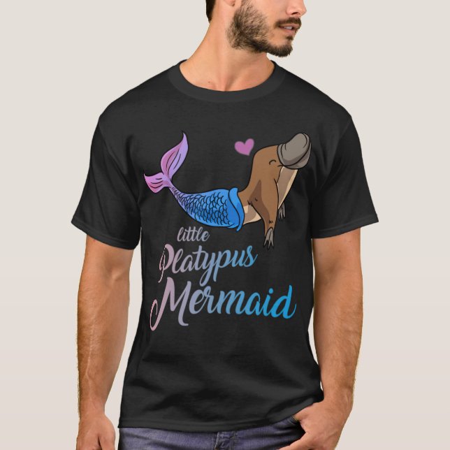 Cute Under The Sea Little Platypus Mermaid canine  T-Shirt (Front)