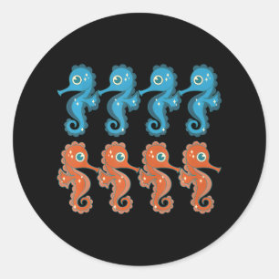 Cute Underwater Animal Ocean Fish Sea Creature Classic Round Sticker