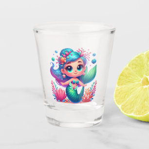 Cute underwater mermaid shot glass