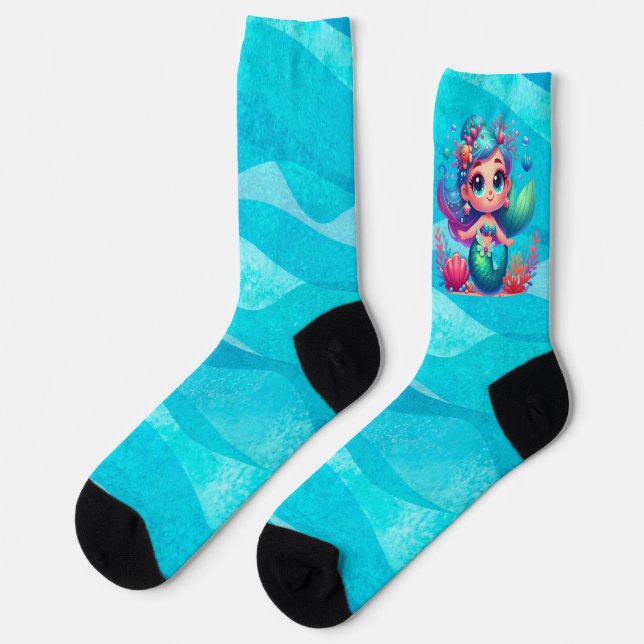 Cute underwater mermaid socks (Left)