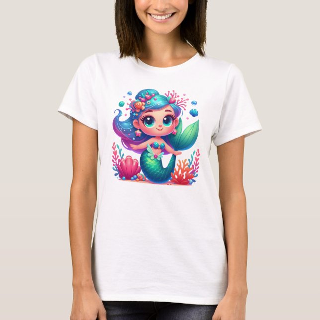 Cute underwater mermaid T-Shirt (Front)