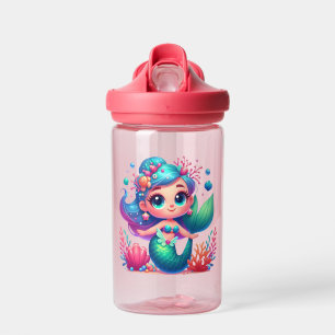 Cute underwater mermaid water bottle