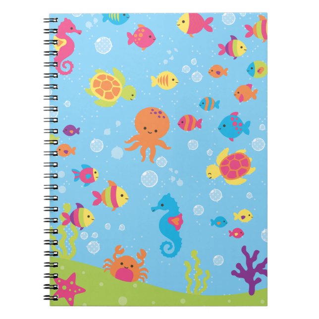 Cute Underwater Scene Notebook (Front)