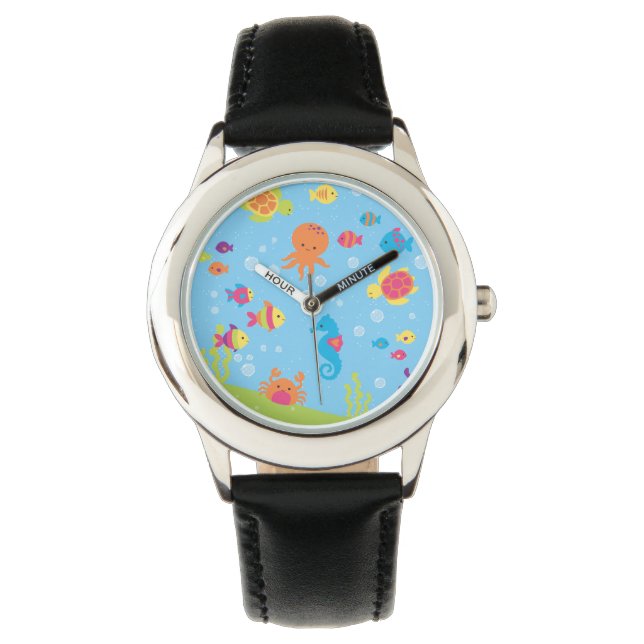 Cute underwater sea creatures kids   watch (Front)