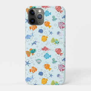 Cute Underwater Sea Life & Colourful Fish iPhone C 11 Pro Case