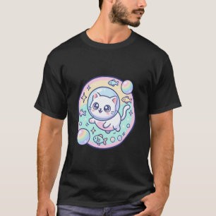 Cute Underwater Welder Cat Kawaii Scuba Diving T-Shirt