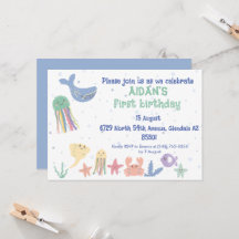 Cute Underwater World First Birthday