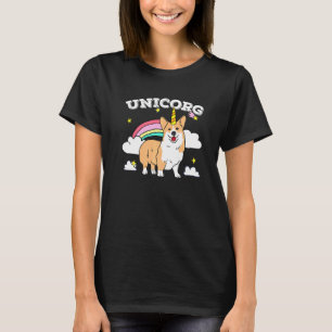 Cute Unicorg Unicorn Corgi Dog Birthday Christmas T-Shirt