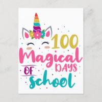 Cute Unicorn 100 Magical Days Of School
