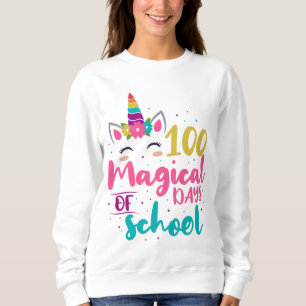Cute Unicorn 100 Magical Days Of School Sweatshirt