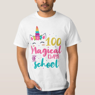 Cute Unicorn 100 Magical Days Of School T-Shirt