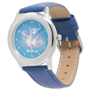 Cute unicorn add name girls watch