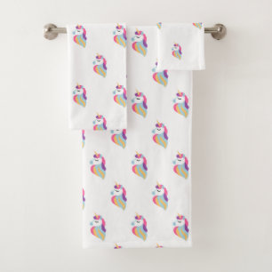 Cute Unicorn Baby Bath Towel Set
