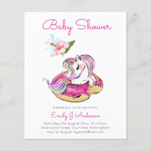 Cute Unicorn Baby Shower Invitation