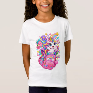 Cute Unicorn Back to School Backpack - Girls Kids T-Shirt