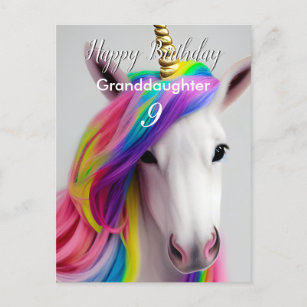 Cute Unicorn Birthday Postcard
