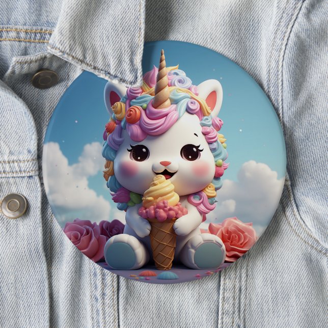 Cute unicorn button (In Situ)