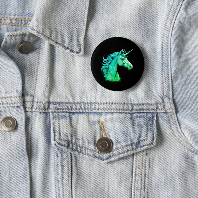 Cute Unicorn Button - A Whimsical Gift (In Situ)