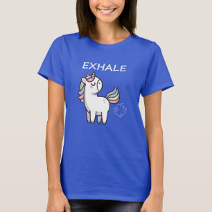 Cute unicorn cartoon exhale kawaii unicron T-Shirt