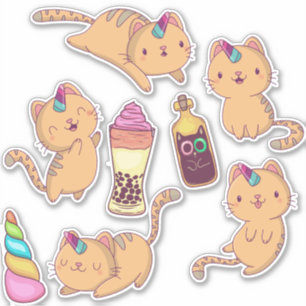 Cute Unicorn Cats Sticker