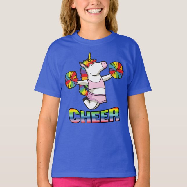 Cute Unicorn Cheer Tshirt (Front)