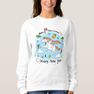 Cute Unicorn Christmas New Year Sweatshirt