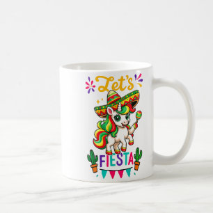 Cute Unicorn Cinco De Mayo Lets Fiesta Mexican Gir Coffee Mug