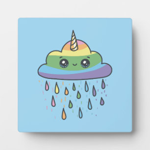 Cute Unicorn Cloud Plaque