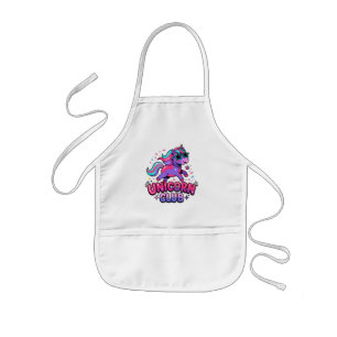 Cute Unicorn Club Cool Sunglasses Kids Apron