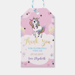 Cute Unicorn , Colourful Stars, Cloud Gift Tags