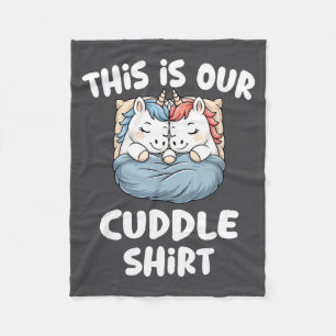 Cute Unicorn Couple This Is Our Cuddle Fleece Blanket