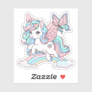 Cute Unicorn Custom-Cut Vinyl Stickers