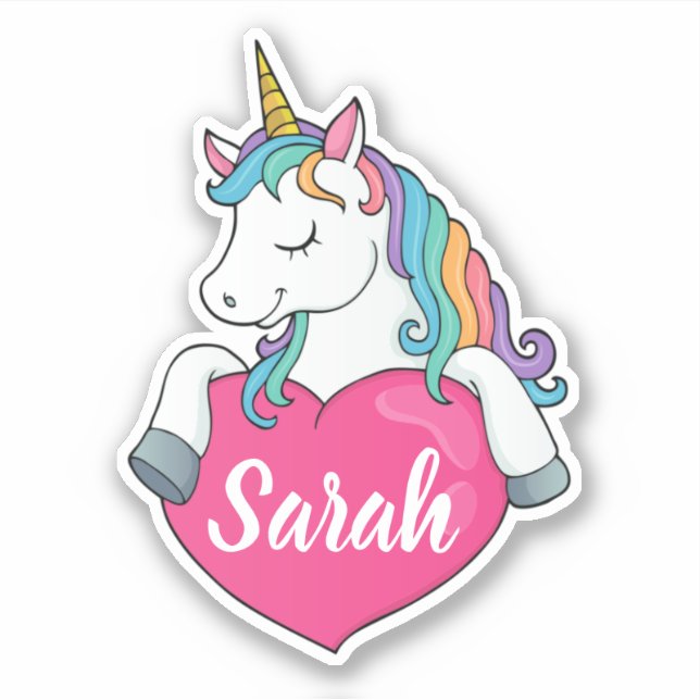Cute Unicorn Custom Name (Front)