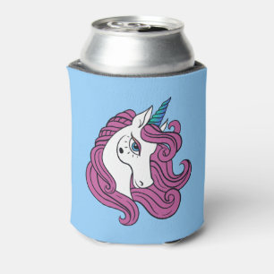 Cute Unicorn custom name & colour can cooler