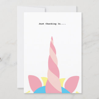 Cute Unicorn Customisable Note Greeting Card