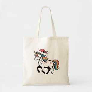 Cute Unicorn Deer Reindeer Christmas Lights Funny Tote Bag