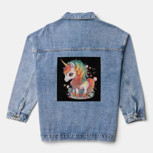CUTE UNICORN DENIM JEAN JACKET