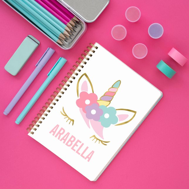 Cute Unicorn Face Notebook (Creator Uploaded)