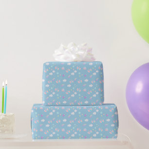 Cute Unicorn face rainbow gradient birthday party Wrapping Paper